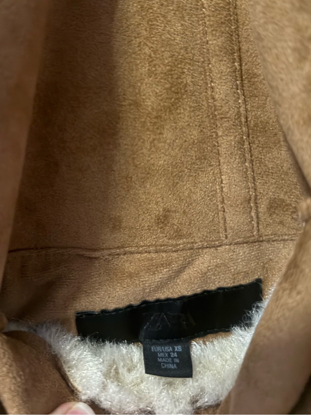 Zara Suede Shearling Reversible Double-Faced Sherpa Jacket - Picture 13 of 13